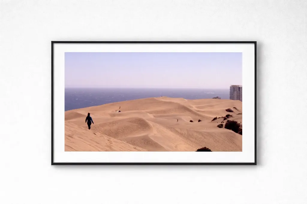 Escape into the sand dunes